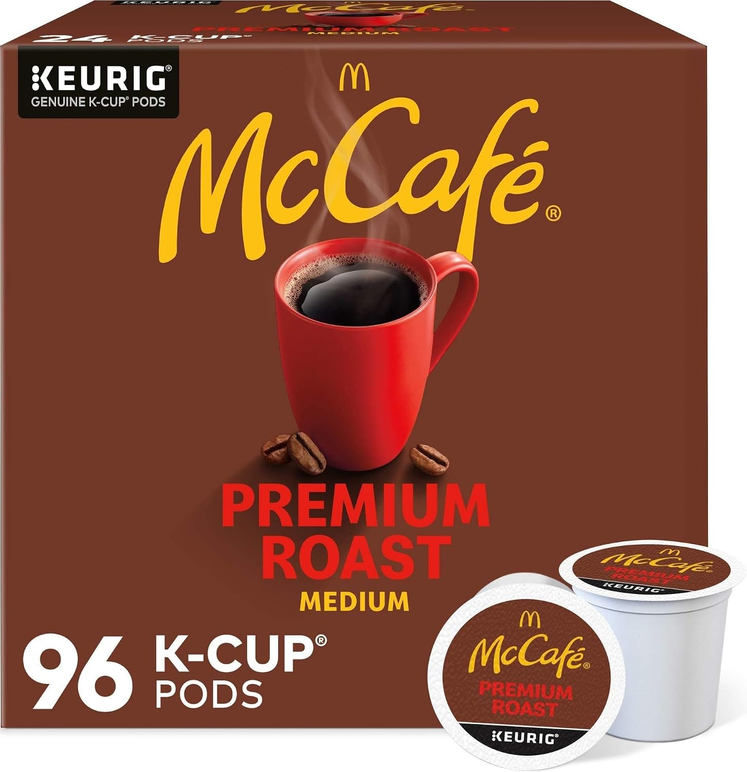 McCafe Premium Roast Coffee, Keurig Single Serve K-Cup Pods, Medium Roast, 96 Count