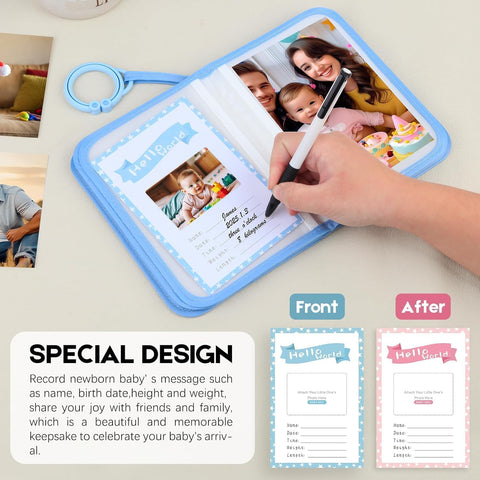 My First Baby Photo Album, 21 4x6 Photos, Soft Cloth, Blue