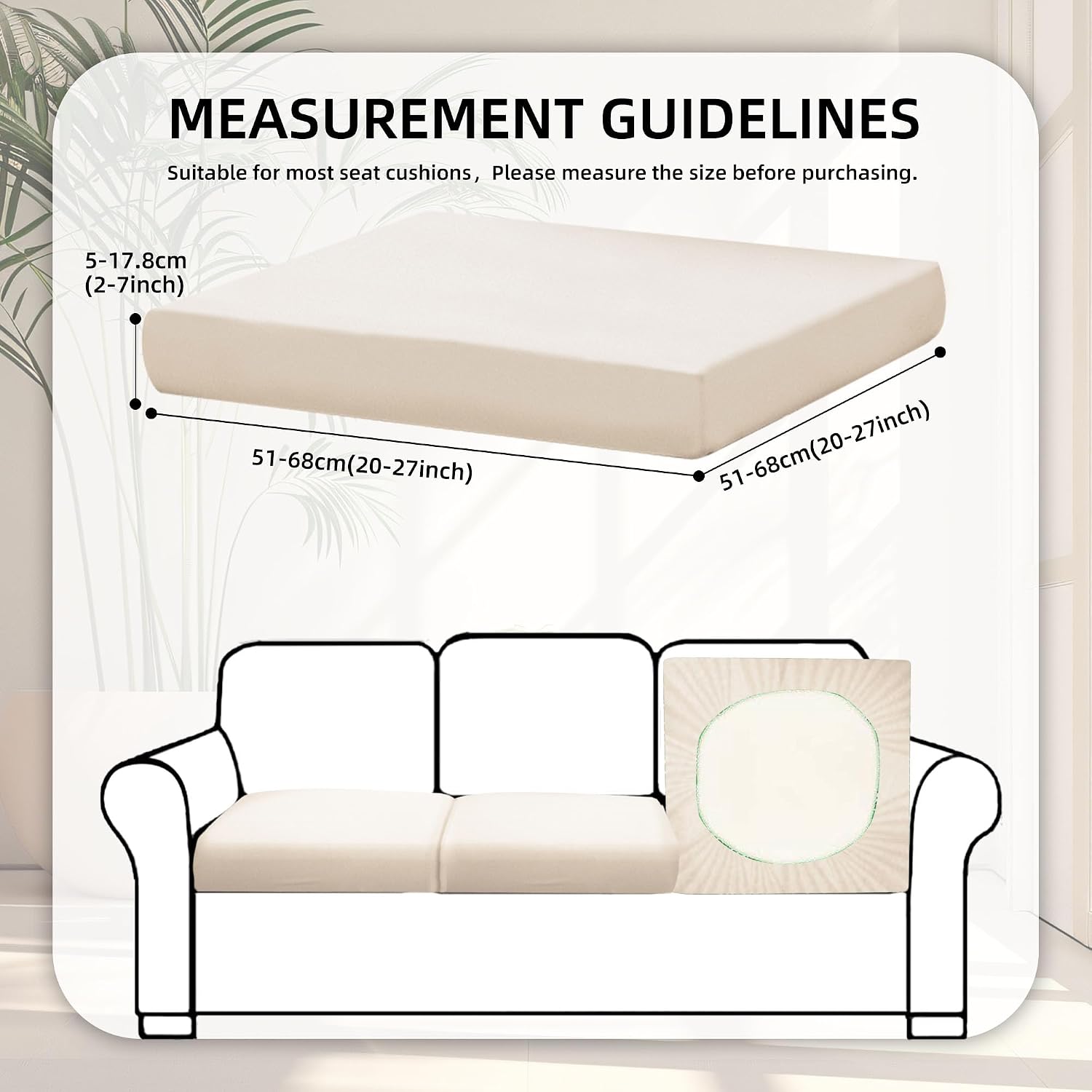 8 Pcs Outdoor Cushion Covers, Patio Sofa Cushion Covers Replacement