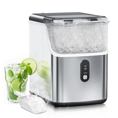 DOGHLY Countertop Nugget Ice Maker, 28Lbs/Day, Pellet Ice, Self-Cleaning