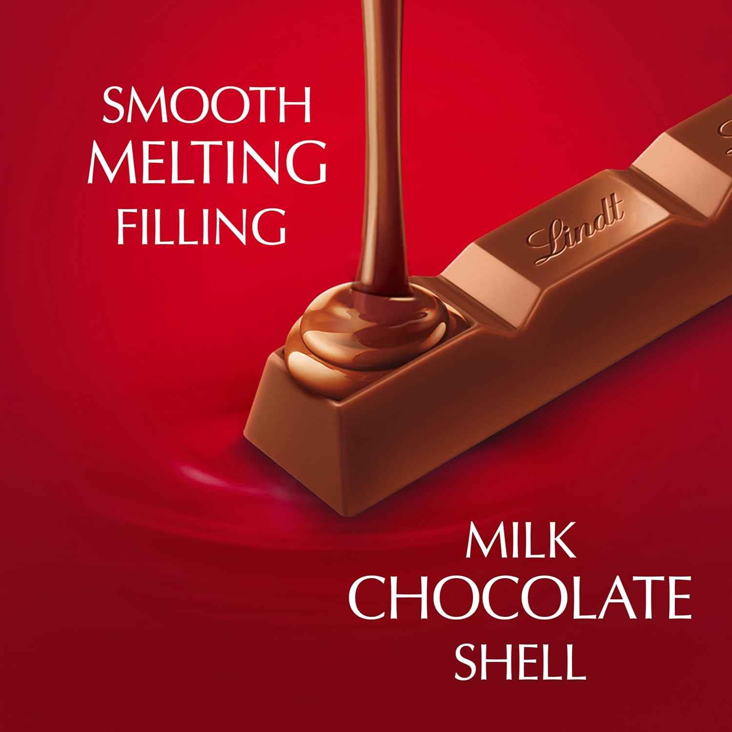 Lindt LINDOR Milk Chocolate Candy Truffle Bar, 1.3 oz., 24 Pack