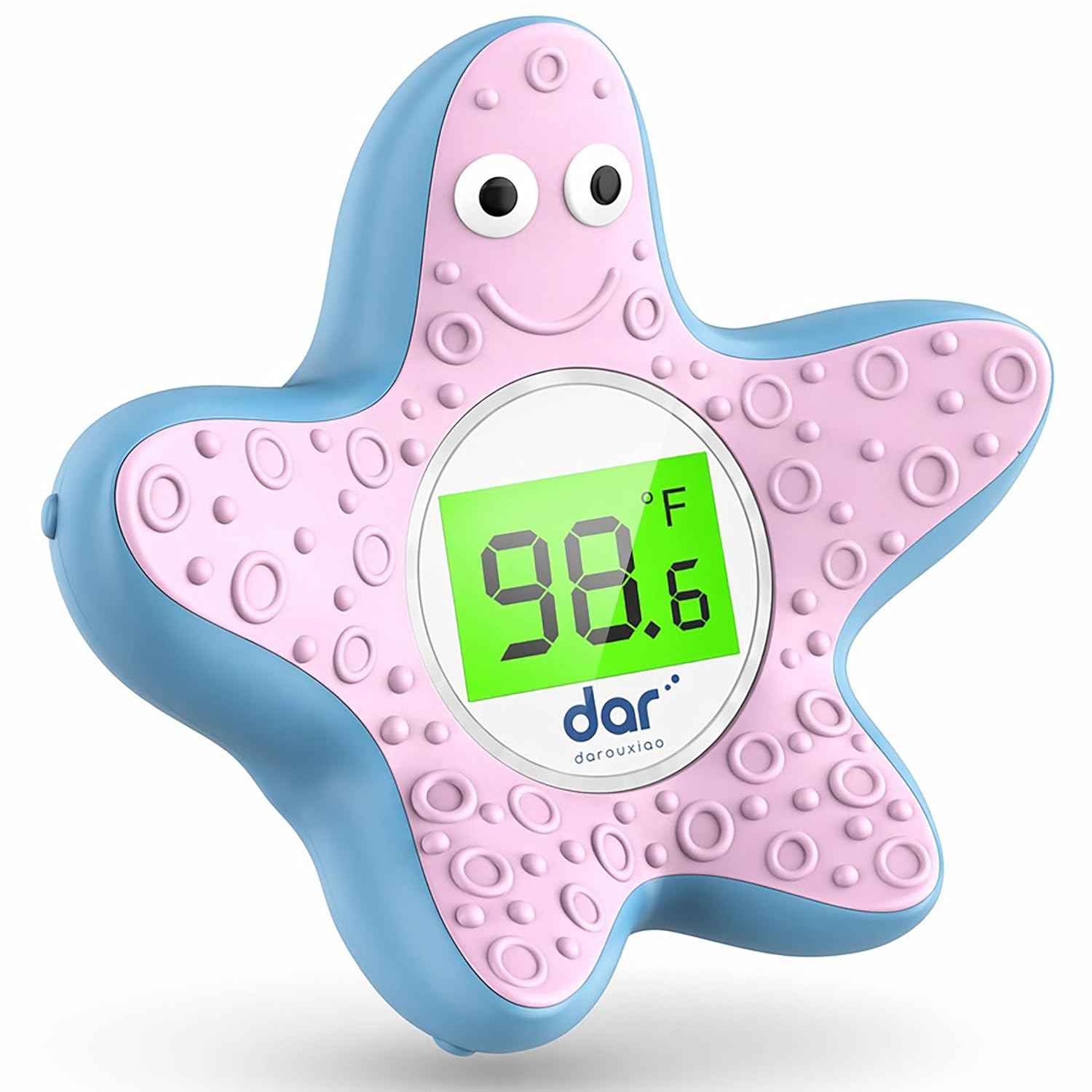 Baby Bath Thermometer for Tub,Floating Digital Water Temperature Thermometer with Instant Accurate Reading,3-Color Safety Light,Auto On/Off for Newborn,Infant & Toddler（Starfish）