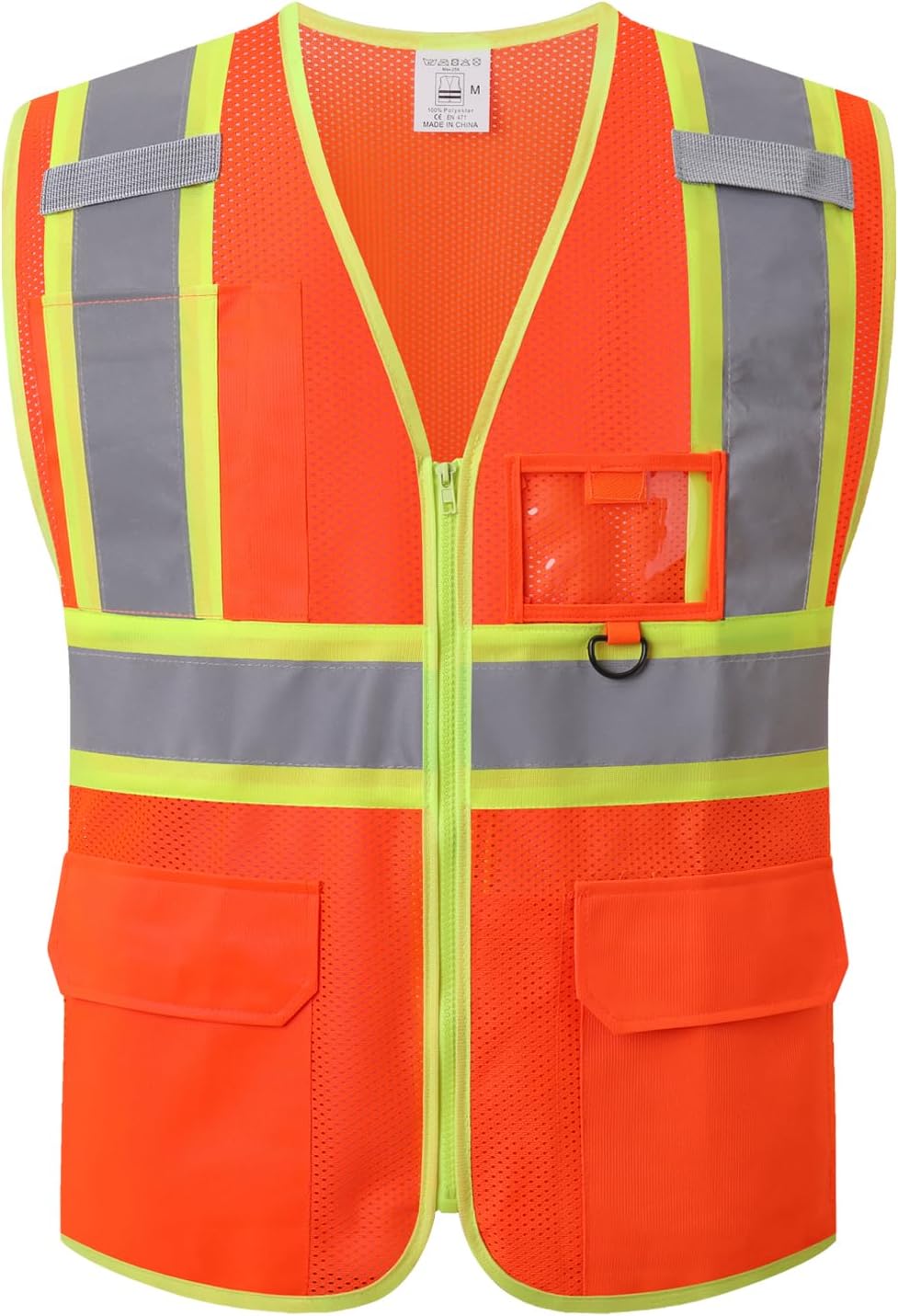 Hi Vis Safety Vest for Men Women,EK178,Orange,M