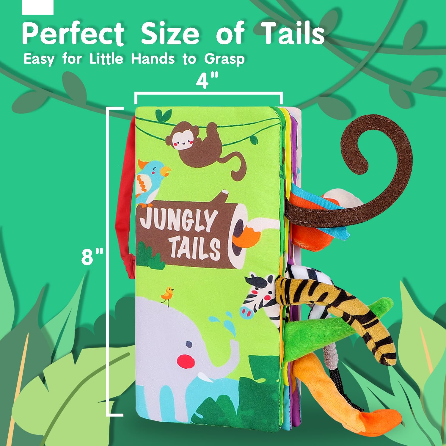 beiens Baby Books Toys, Tummy Time Touch and Feel Sensory Toys for Infant
