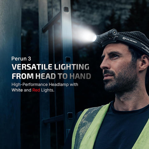 OLIGHT Perun 3 Headlamp Rechargeable, Red Light, Waterproof, Midnight Blue