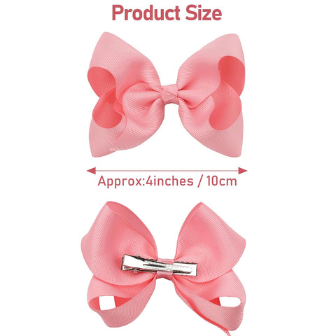 JOYOYO 40Pcs 4.5" Hair Bows Alligator Clips, Grosgrain Ribbon Girls Bows Clips Barrettes Hair Accessories for Baby Girls Toddlers Kids Teens