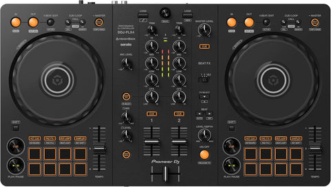 Pioneer DJ DDJ-FLX4 2-Channel DJ Controller, 16 Pads, Graphite