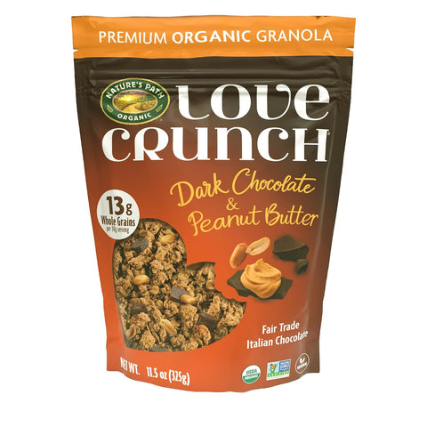Love Crunch Dark Chocolate & Peanut Butter Granola, 11.5 oz (Pack of 6)
