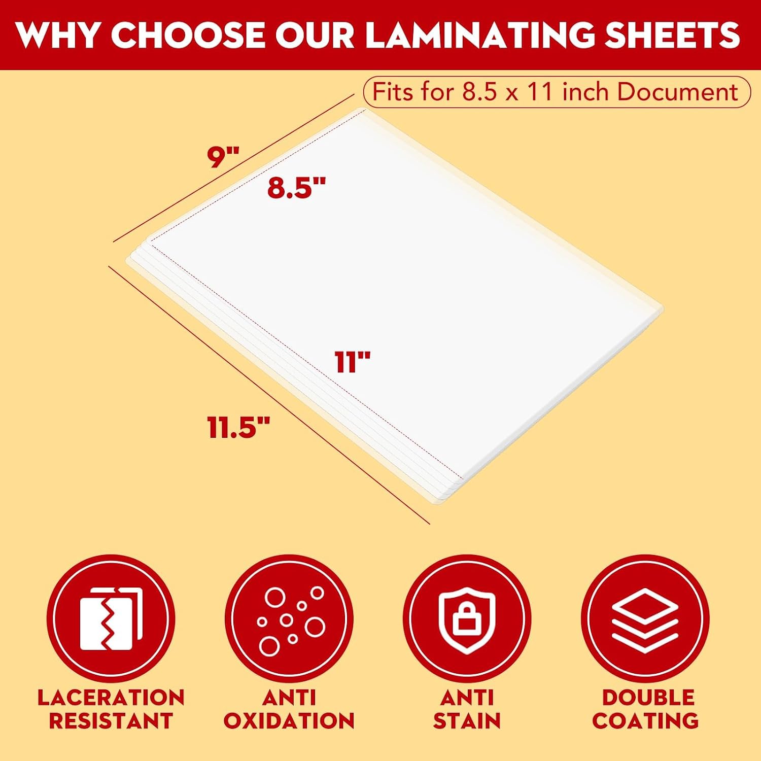 CAREGY Thermal Laminating Pouches, 520 Pack 3 Mil