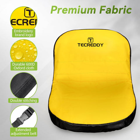 Lawn Mower Seat Cover for John Deere LP92334 Riding Mower, Fits 14“ - 16'' Seats, Weatherproof 600D Oxford Fabric Tractor Seat Cover, Large
