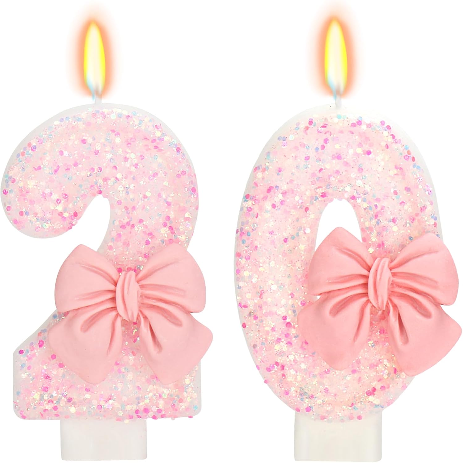 Pink Bow Birthday Number 19 Candle 19th Birthday Decorations Girl