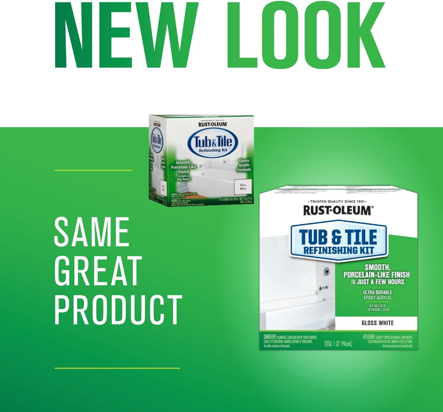 Rust-Oleum Tub & Tile Refinishing 2-Part Kit, Gloss White