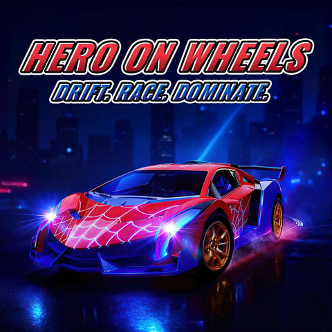 ZIROKAY Spider Remote Control Car with Multi-Color Flash Lights, Drift RC Cars, Spider Toys Gifts for 3 4 5 6 7 8 9 10 Year Old Boys Age 3-4 4-6 6-8 8-12 Christmas Birthday Gift, Toddler Kids Toy