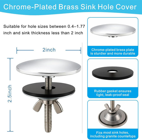 Kitchen Sink Hole Cover, Faucet Hole Cover for Sink Sprayer Plug