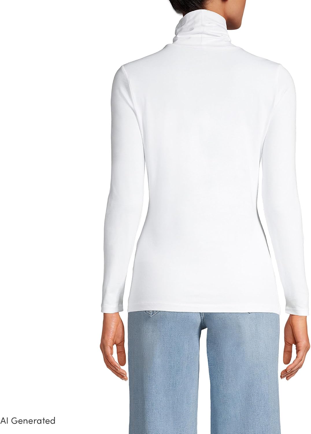 Lands' End Women's Jersey Knit Turtleneck