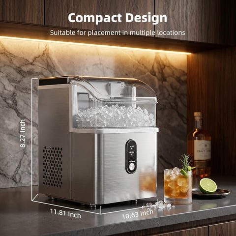 Antarctic Star Nugget Ice Maker Countertop, 35LBS/24H Pebble Ice Machine