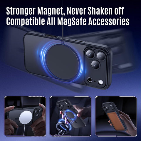 Symcele Designed for iPhone 17 Pro Case, Black
