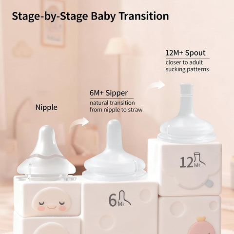 Pigeon Sippy Straw Conversion Kit for Babies 6+ Months