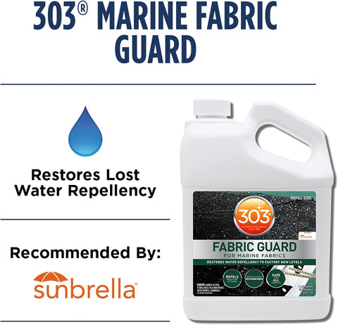 303 Marine Fabric Guard for Boat Covers & Canvas, 1 Gallon