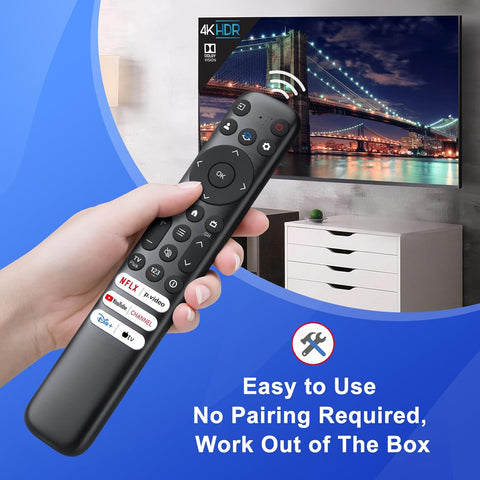 Replacement Only for TCL Google TV Remote Control,RC813 Compatible with TCL QM8/QM7/S5/S4/S3/Q7/Q6/Q5 4K UHD HDR LED QLED QD-Mini LED Full-HD Smart TVs