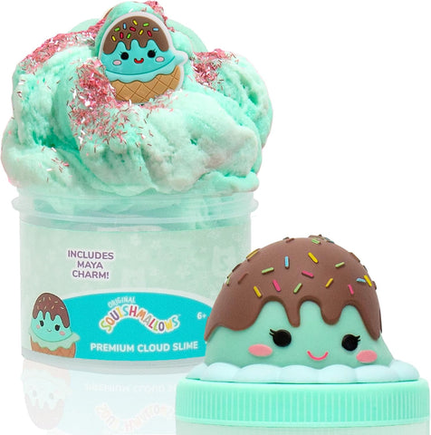 Original Squishmallows Scented Slime Jar, Chocolate, Maya the Ice Cream