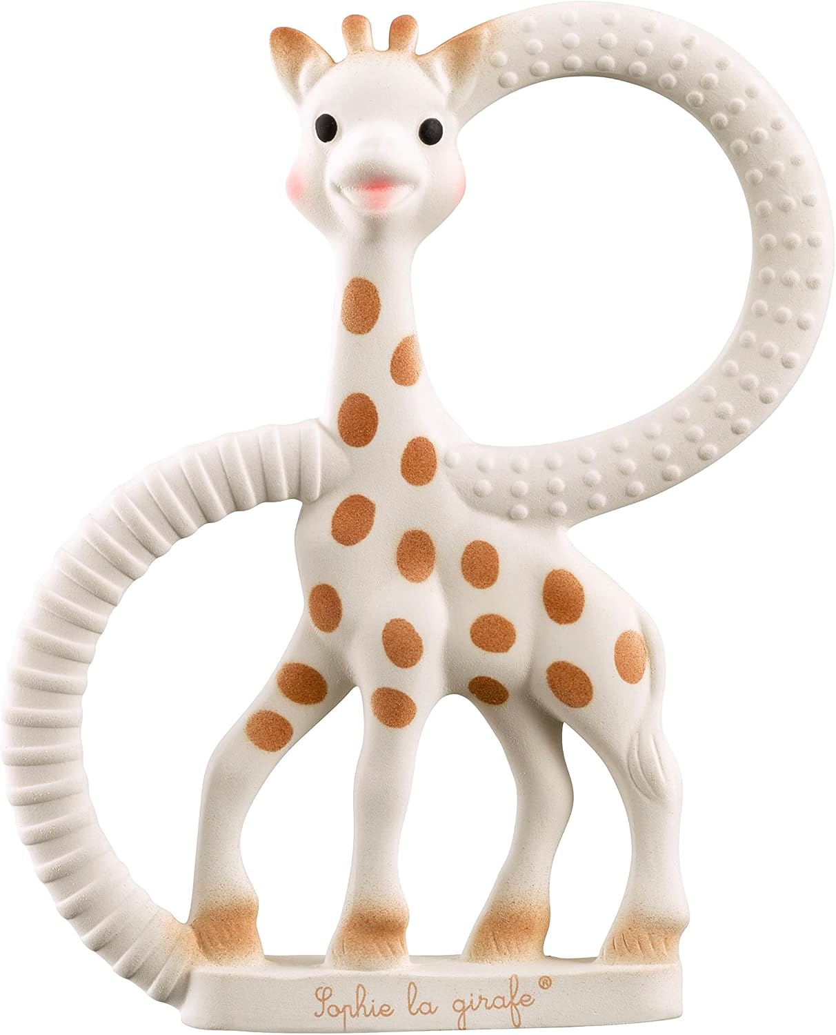 Sophie la girafe Teething Ring for Babies, Made from Natural Rubber, Soft Easy to Hold Baby Teether with Multi Texture Gum Relief, BPA and Phthalate Free