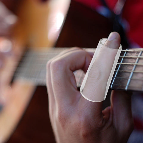 Pangda 2 Pieces Glass Slide and Stainless Steel Guitar Slide Set