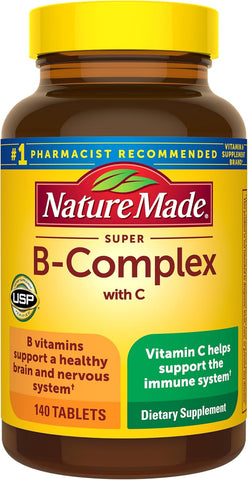 Nature Made Super B Complex with Vitamin C & Folic Acid, 140 Tablets