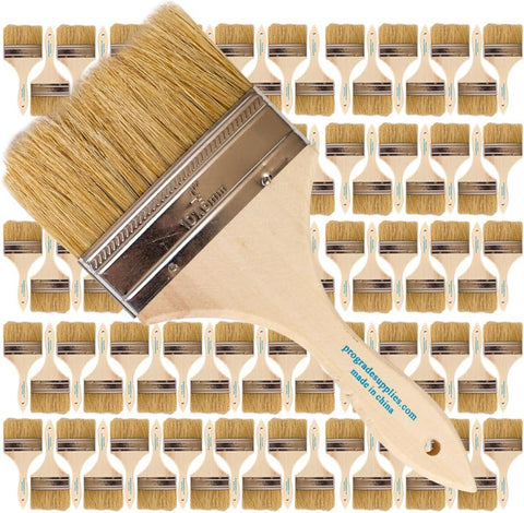 Pro Grade 4" Chip Brushes, Disposable Paint Brushes, for Sealers, 96 Pack