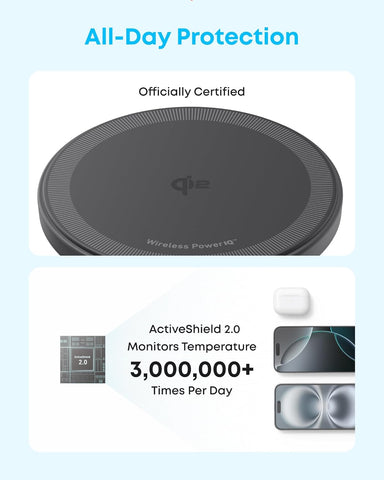 Anker Zolo MagSafe-Compatible Wireless Charger with Qi2 15W Fast Charging