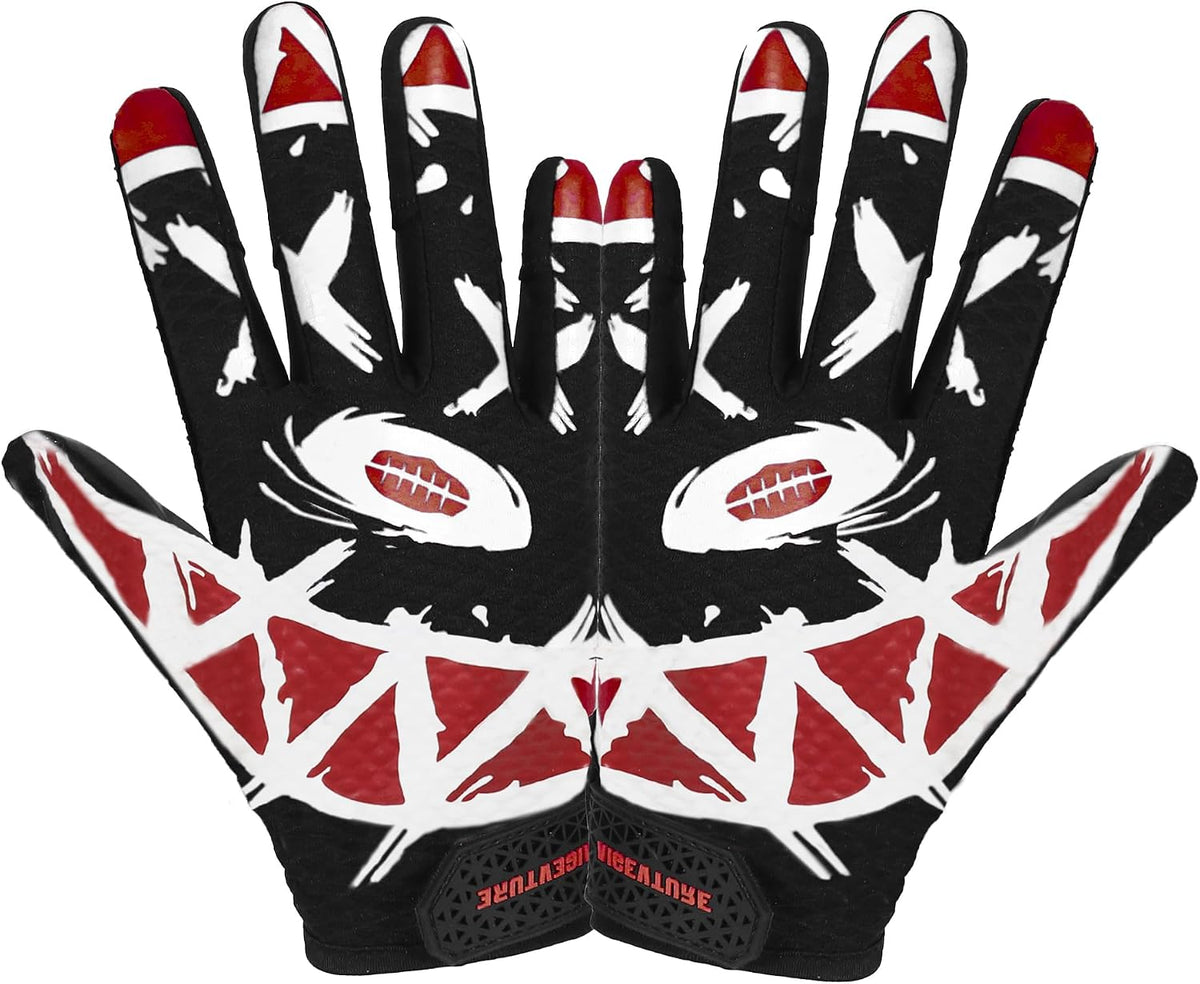 AIGEVTURE Youth Football Gloves Kids Receiver Gloves Sticky Football Gloves for Boys Girls