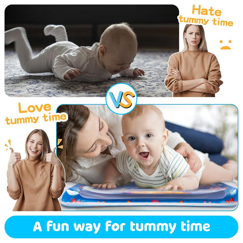 Yeeeasy Tummy Time Water Mat丨Inflatable Tummy Time Water Play Mat for Babies, Infants and Toddlers 3 to 24 Months Promote Development Toys Baby Toys essentials and Gifts