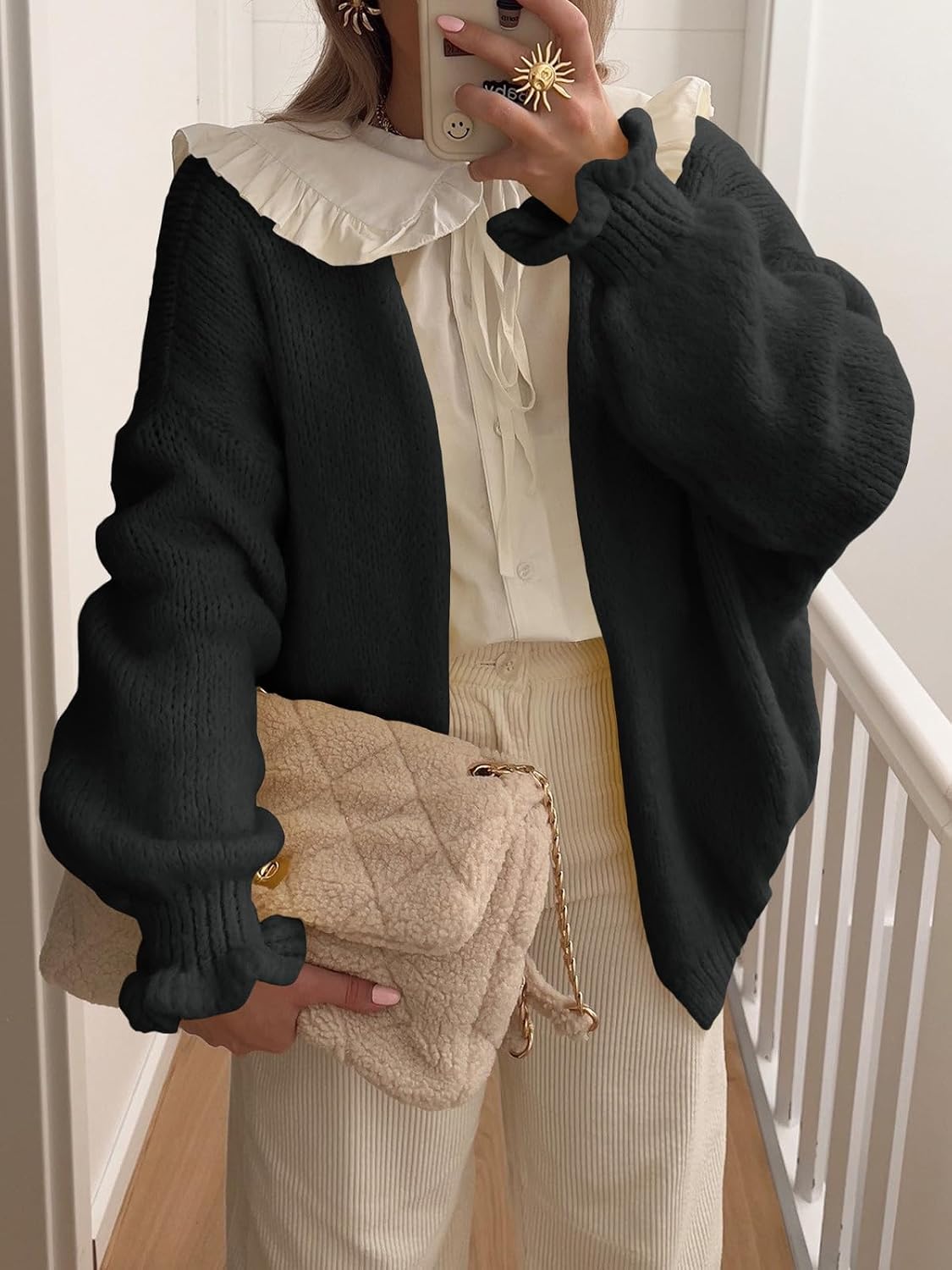 Saodimallsu Womens Oversized Cardigan Sweaters Fall Chunky Long Cardigans