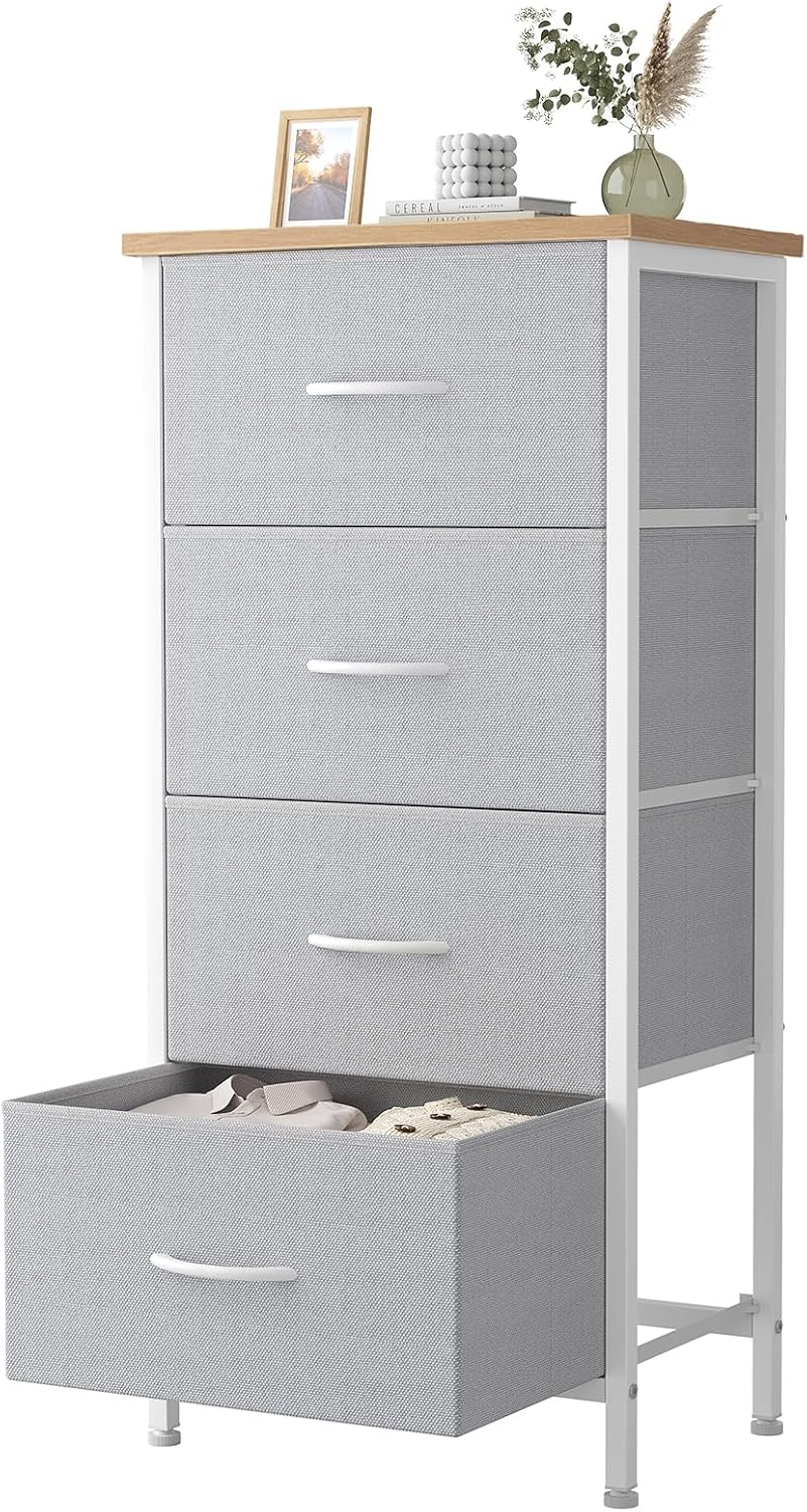 Sweetcrispy 4 Storage Drawer Dresser, Storage Cabinet, Clothes Organizer
