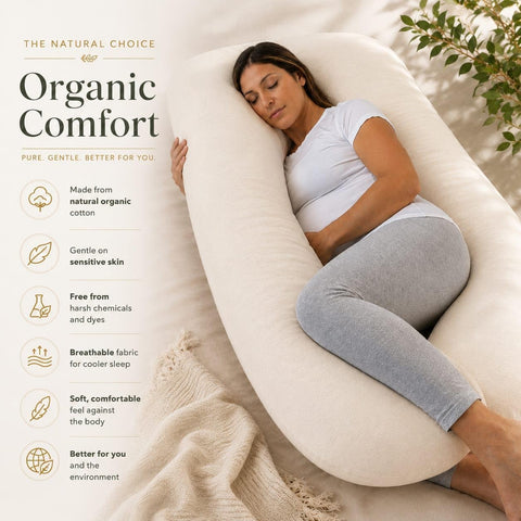Pregnancy Pillow, Body Pillow, Side Sleeper Pillow, Organic