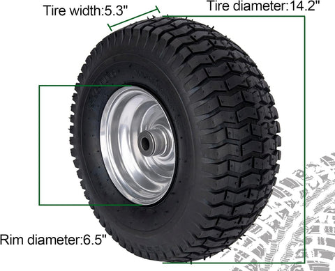 15x6.00-6 Lawn Mower Tire for Craftsman Husqvarna Riding Mowers Lawn