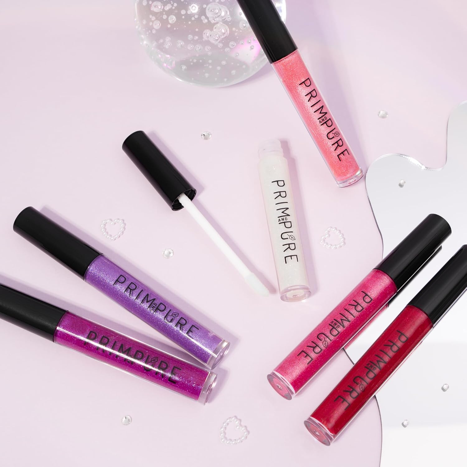 Prim and Pure Mineral Play Lip Gloss Set (Pack of 5) - 100% Natural, Organic, Non-toxic Kids Lip Gloss Made in the USA