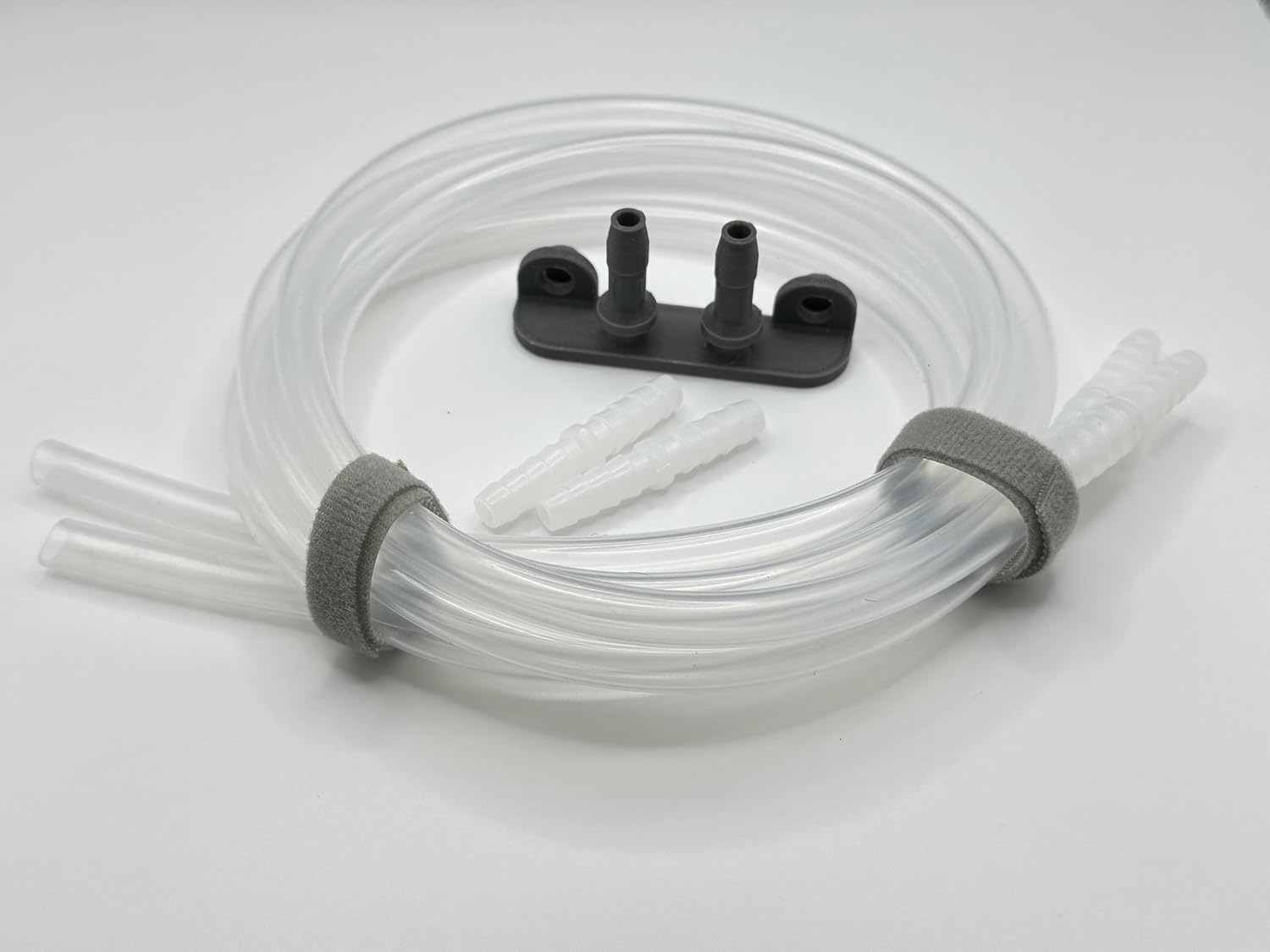 Generic Drain Hose Extension for GE Opal Nugget, and Other Ice Makers. Includes Hose Holder, 6.22 Feet Total Length (2 piecec @ 3.11' Ea). fits Ice Makers with 1/4'' ID Draining Hoses.