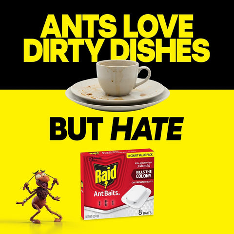 Raid Ant Killer Baits, Indoor Ant Control, Child Resistant, 8 Count