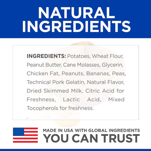 Hill's Natural Soft Savories Dog Treats, Peanut Butter & Banana