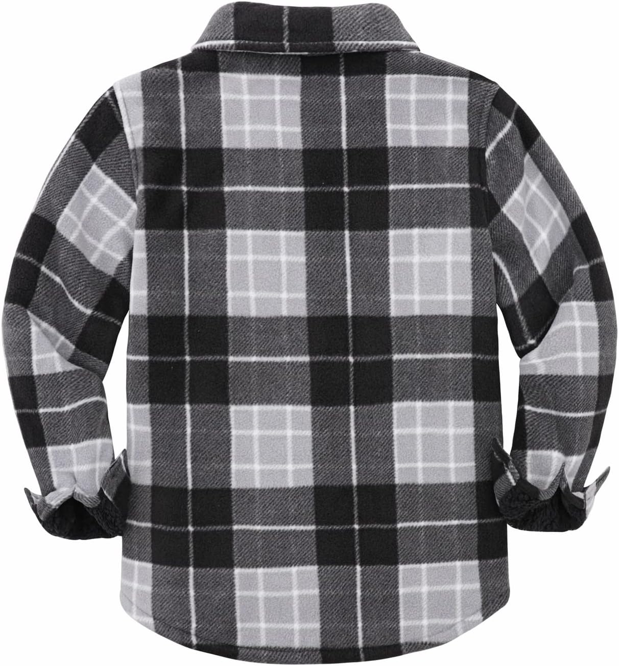 ThCreasa Boys Sherpa Lined Plaid Button Shirt Jacket
