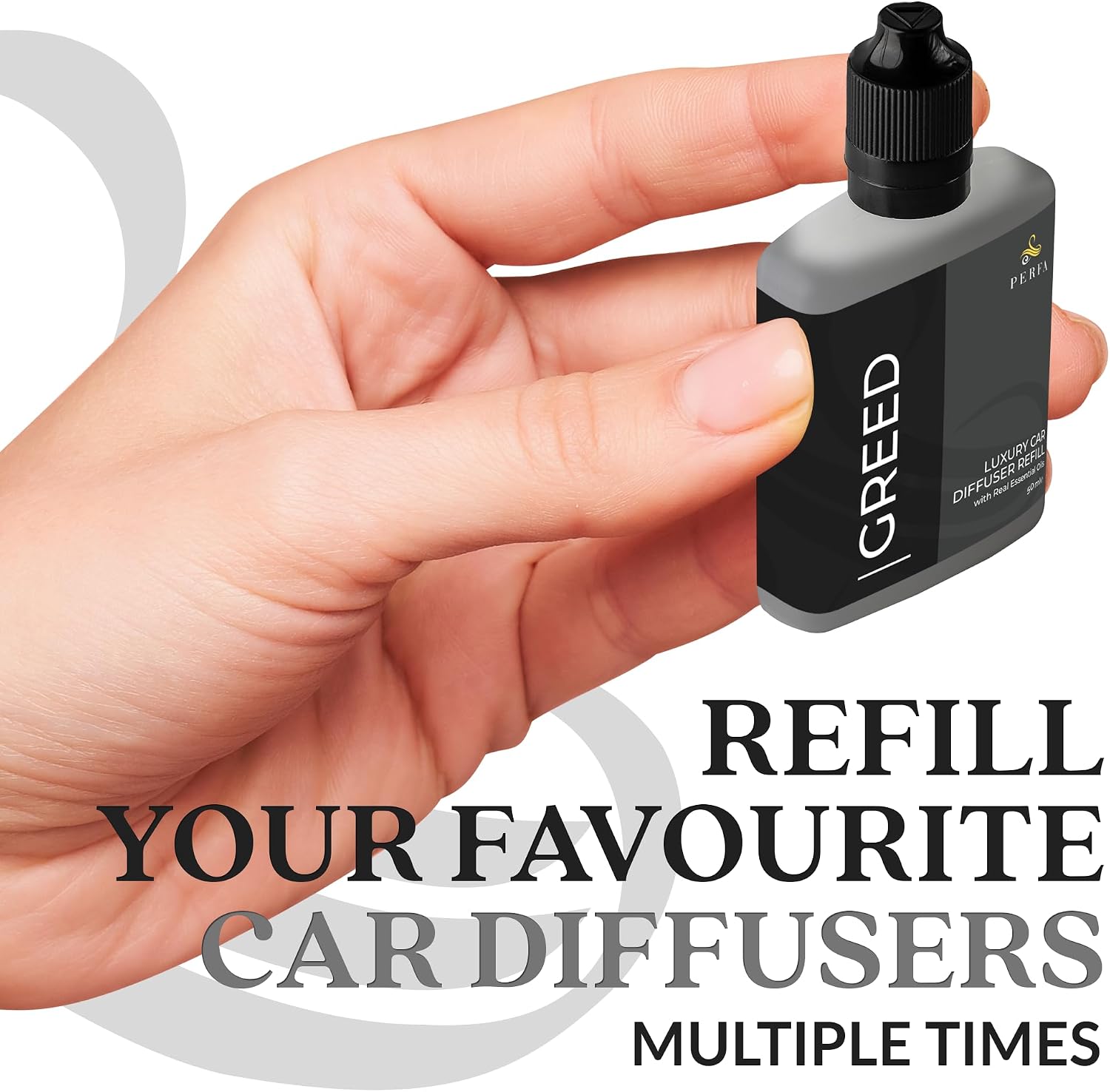 Car Air Freshener for Men - Greed Inspired Perfume Diffuser by Perfa