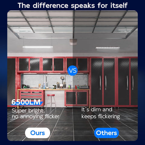 hykolity 4FT Linkable LED Shop Light for Garage, 6500LM