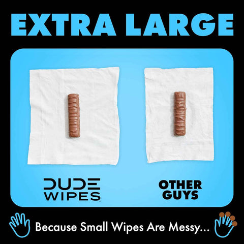 DUDE Wipes Unscented Adult Flushable Wipes and Mint Travel Pack, 402 Count | 8 packs of 48 extra large unscented flushable butt wipes plus 18 mint travel wipes. 99% water, vitamin E, aloe. Septic safe.