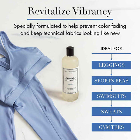The Laundress Activewear Luxury Laundry Detergent, Marine Fragrance, 32 oz | 4-in-1 Enzyme Detergent for Workout Performance Fabrics, Fights Sweat Odors & Stains, 90% USDA Certified Biobased Product