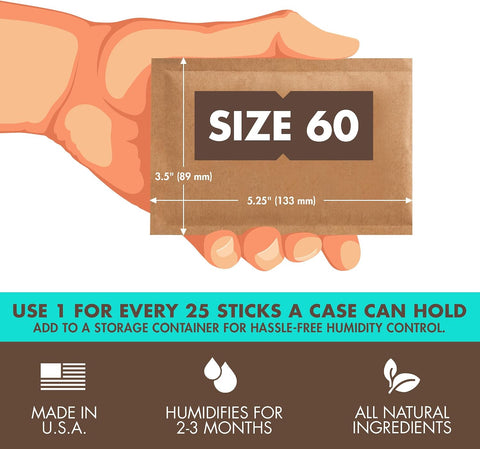 Boveda 69% Humidity Control Packs, Size 60, 20-Pack – Standard Use