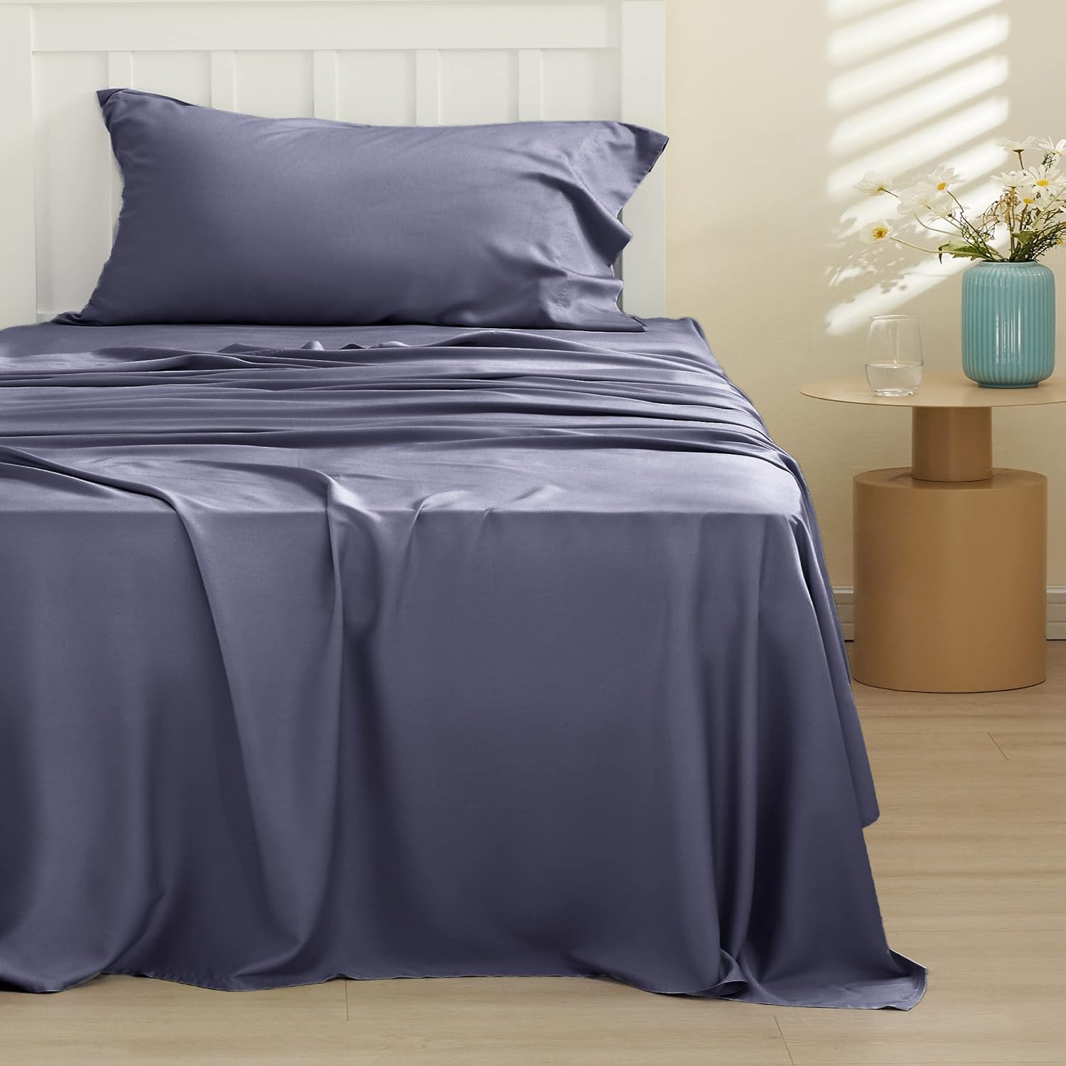 Bedsure PureWoven 100% Rayon Derived from Bamboo, Twin Bed Sheets, 3 Pieces