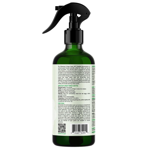 GARDENWISE 3-1-2 Fiddle Leaf Fig Foliar Spray - Plant Shine & Fertilizer - Premium Spray for Indoor Plants with Essential Nutrients - Fiddle Leaf Fig Plant Food & Fertilizer - Ready-to-Use (8 OZ)