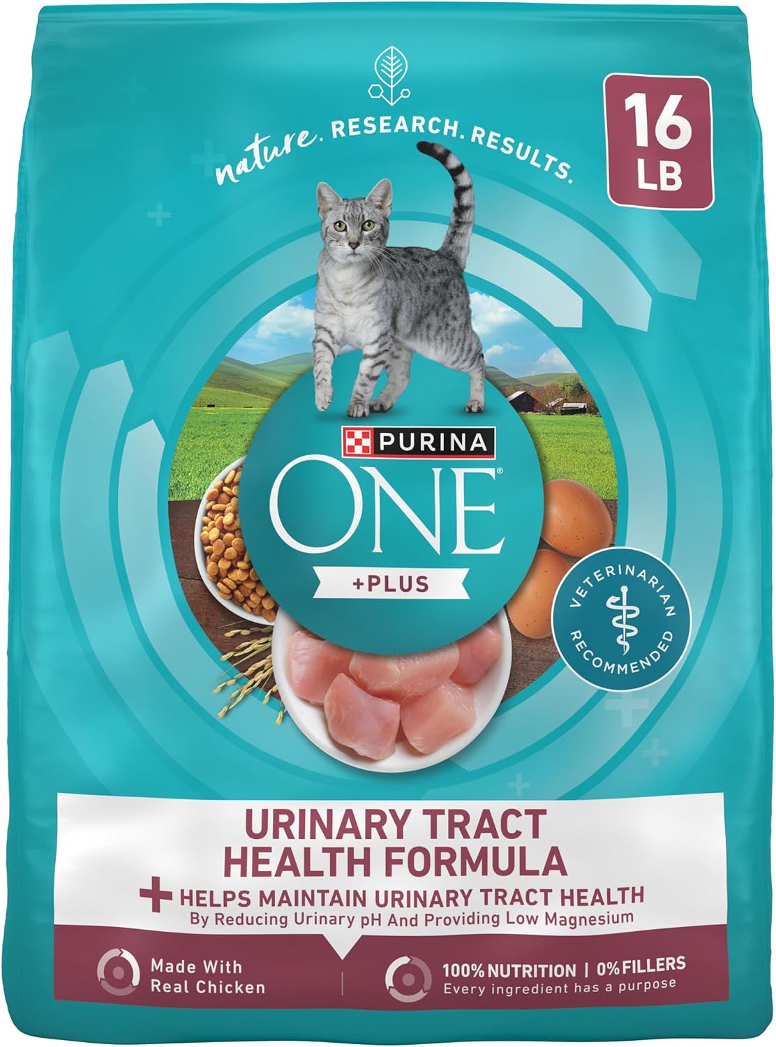 Purina ONE High Protein Urinary Tract Health Dry Cat Food, 16 lb Bag