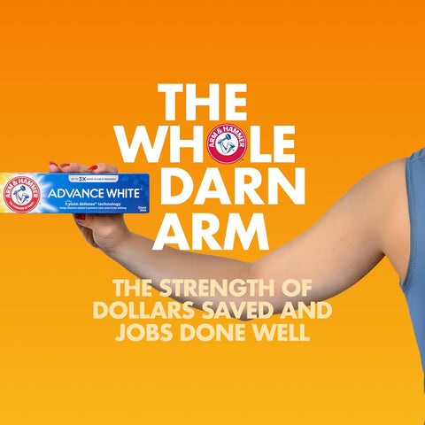 ARM & HAMMER Advance White Toothpaste, Clean Mint, 6.0 oz, 4-Pack